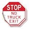 Signmission Stop No Truck Exit, 4 inch X 4 inch, Vinyl Decal, 2PK OC-D-2PACK-4-324 - alternate 1