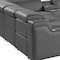 Homeroots Dark Gray Italian Leather Power Reclining U Shaped Ten Piece Corner Sectional With Console 632581 - alternate 9