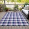 Homeroots 3' X 5' Navy Blue Purple And Beige Plaid Washable Indoor Outdoor Area Rug 601410 - alternate 9