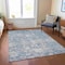 Homeroots 5' X 8' Blue And Denim Blue Floral Washable Indoor Outdoor Area Rug 609529 - alternate 8
