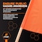 Xpose Safety Orange Safety Flags, 18x18 in with 24 in Wood Staff, Warning/Wide Load Flags, 4-Pack, 4PK WF24-18-4-X - alternate 6