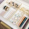 Martha Stewart Kerry 6 Pack Plastic Stackable Office Desk Drawer Organizers with Gold Trim, 6 x 3 BE-PB9051-G-6-CLRGLD-MS - alternate 9