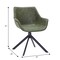 Leisuremod Markley Swivel Leather Dining Arm Chair with Iron Legs, 2PK ESCBL-26-G2 - alternate 9