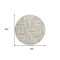 Homeroots 8' Ivory Beige And Gray Round Geometric Washable Indoor Outdoor Area Rug 598270 - alternate 8