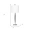Homeroots 27" Gray And Silver Metal Novelty Table Lamp With White Drum Shade 643329 - alternate 1