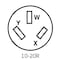 Leviton SingleReceptacleOutlt, 20A, Ivory, 125/250V 5032-I - alternate 2