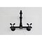 Kingston Brass Two-Handle Wall Mount Bridge Kitchen Faucet, Matte Black KS1260AX - alternate 4
