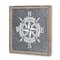 Homeroots 17" X 17" Gray Compass Galvanized Metal And Wood Square Framed Art 634054 - alternate 8