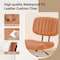 Yssoa HealSmart Small Office Desk Chair with Wheels, Armless Desk Chair with Lumbar Support, PU Leather L 3A88FNCHAIRDESKBRN01 - alternate 7