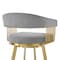 Armen Living Chelsea 30in Swivel Bar Stool with Gold Brushed Stainless Steel and Anchor Gray Fabric LCCSBABGLAGRY30 - alternate 8