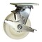 Service Caster 5 Inch Stainless Steel Nylon Swivel Caster with Roller Bearing and Brake SCC SCC-SS30S520-NYR-TLB - alternate 1