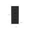 Homeroots 18" Black Charcoal Manufactured Wood Five Drawer Tall and Narrow Dresser 518181 - alternate 5
