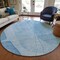 Homeroots 8' Denim Blue And Sky Blue Round Abstract Washable Indoor Outdoor Area Rug 582010 - alternate 8
