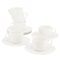 Elama Sol 12 Piece 3 Ounce Porcelain Espresso Cup with Saucer Set in White ELM-SOL-3ESPRESSO - alternate 1