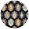 Homeroots 8' Black Ivory And Taupe Round Southwestern Washable Indoor Outdoor Area Rug 615118 - alternate 7