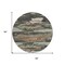 Homeroots 8' Charcoal Copper And Ivory Round Abstract Washable Indoor Outdoor Area Rug 612487 - alternate 5