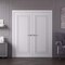 Sartodoors Interior Double Doors 36x96 inches White Solid Core Modern Interior ROYAL9811DD-EMAL-3696 - alternate 1