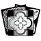 Homeroots 8" X 8" Black White And Gray Mosaic Peel And Stick Removable Tiles 390927 - alternate 1