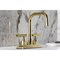 Kingston Brass Double-Handle 4" Centerset Bathroom Faucet with Brass Pop-Up, Polished Brass KS6642CML - alternate 6