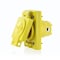 Leviton Watertight Locking Receptacle, Non-NEMA, 20 A, 250V DC/600V AC, 4 Pole, Screw Terminals, Yellow 97W10-S - alternate 3