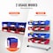 Vevor Hanging Stackable Storage Bin Plastic Organizer Garage Box 6 PCS Blue/Red, 6PK DDWL-5399 - alternate 7