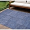 Homeroots 10' X 14' Denim Blue And Sky Blue Patchwork Washable Indoor Outdoor Area Rug 581586 - alternate 1