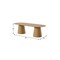 Homeroots 86" Natural Solid Wood Pedestal Base Oval Dining Table 720707 - alternate 6