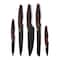Oster Godfrey 5 Piece Stainless Steel Black Cutlery Set with Wood Print Handles 123804.05 - alternate 1