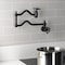 Kingston Brass Wall Mount Pot Filler Faucet, Matte Black KS2100RX - alternate 6