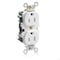Leviton Straight Blade Receptacle, 5-15R, 15 A, 125V AC, Flush Mount, Self-Grounded M5262-SW - alternate 1