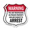 Signmission No Trespassing Shield Sign Warning You A, 18 inch X 18 inch, Plastic Sign, 2PK SHI-P-2PACK-18-423 - alternate 1
