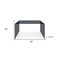 Homeroots 50" Gray Glass U Shape Computer Desk 554198 - alternate 5