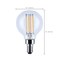 Satco 4.5W LED G16.5, 3000K-2000K Warm Dimming, Candelabra Base, Clear S12161 - alternate 5