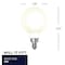 Bulbrite 40w Equivalent Dimmable (E12) Candelabra Screw Base Milky Filament G16 LED Light Bulb, 3000K, 4PK 862695 - alternate 5