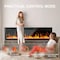 Edendirect 50 in. 5100BTU Indoor Metal Black Wall Mount Electric Fireplace, 750/1500W, Remote ZR-DBLS50D - alternate 6