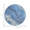 Homeroots 8' Blue Gold And Ivory Round Abstract Washable Indoor Outdoor Area Rug 618198 - alternate 7