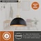 Vaxcel Devon 1L LED Compatible Matte Black and Gold Satin Brass Mid-Century Modern Pendant Light P0412 - alternate 9