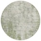 Homeroots 8' Green And Ivory Round Abstract Washable Indoor Outdoor Area Rug 612324 - alternate 8