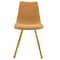 Leisuremod Markley Modern Leather Dining Chair with Gold Legs, Light Brown MCG18BR - alternate 8