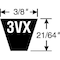Gates Narrow Cogged V-Belt, Super HC Molded Notch, 3VX475, 3VX, Ethylene Elastomeric, 47-1/2 in, 0.39 in Top Width 3VX475 - alternate 5