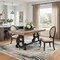 Homeroots 68" Natural and Black Wood Removable Leaf Trestle Base Extendable Dining Table 631267 - alternate 7