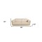 Homeroots 89" Beige And Gold Leather Sofa 551592 - alternate 17