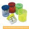 Eisen Two-Hole Pencil Sharpener with Receptacle, Assorted Colors, 6PK ESN-513 - alternate 4