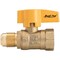 Proline Series 2-Piece Gas Valve, 1/2 in Connection, Flare x FIP, 175 psi Pressure, Lever Actuator, Brass Body 114-623HN - alternate 4