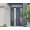 Vdomdoors Steel Door Deux 1717 Gray Graphite Stainless Inserts Single Modern Painted-W48xH96-Right-hand Outsw DEUX1717EXD-GRE-W36+12xH80+16-RH-O - alternate 13