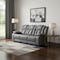 Homeroots 86" Light Gray Fabric Reclining USB Sofa With Toss Pillow 559213 - alternate 7