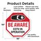 Signmission Be Aware CCTV In Operation, 10 Inch X 10 Inch, Aluminum Metal Signs OC-A-10-32 - alternate 6