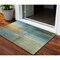 Homeroots 3' X 5' Blue Gold And Green Abstract Washable Indoor Outdoor Area Rug 603629 - alternate 1
