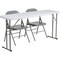 Flash Furniture Rectangle Table Set, Plastic Top, White RB-1860-1-GG - alternate 1
