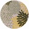 Homeroots 5' Green Yellow Ivory And Dark Green Round Floral Indoor Outdoor Area Rug 548138 - alternate 1